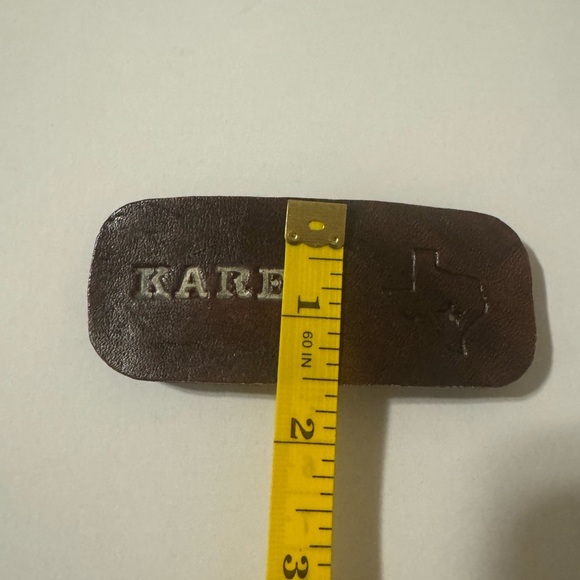 Barrette. “Karen” and Texas Image. Approx. 4”x 1.5” - Picture 6 of 6
